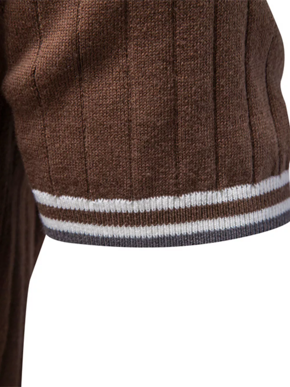 Men's Classic Ribbed Knit Short Sleeve Polo, image 9