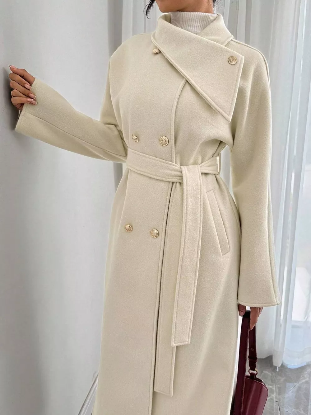 Double-Breasted Longline Coat, image 17