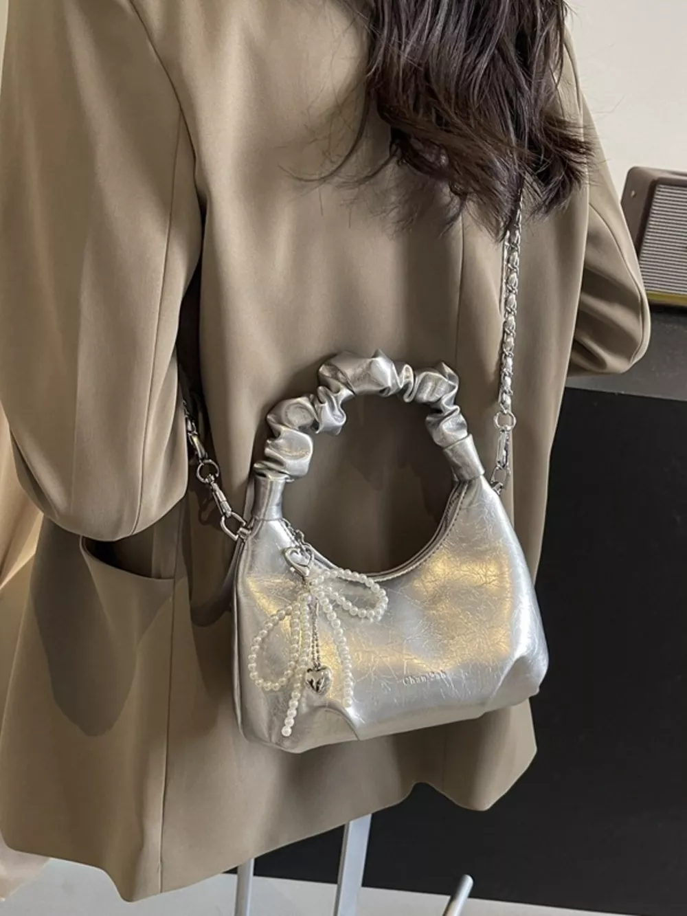 Ruched Handle Crossbody Bag, image 2