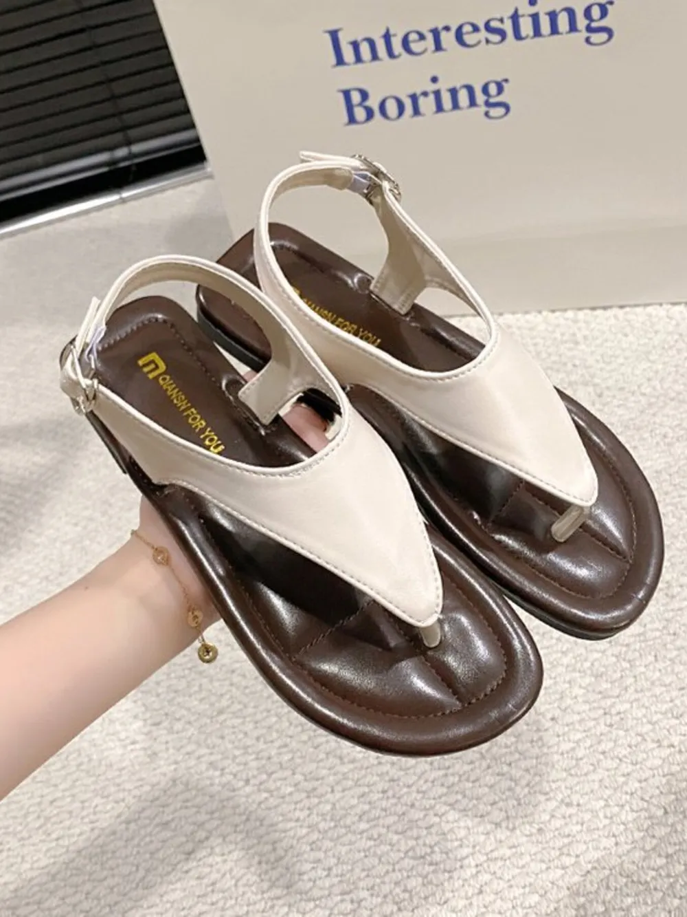 Toe Post Flats Sandals, image 2