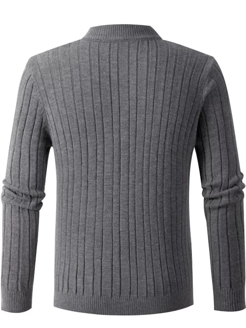 Men's Full Size Slim Fit Cable Knit Half Zip Sweater Plus Size, image 4