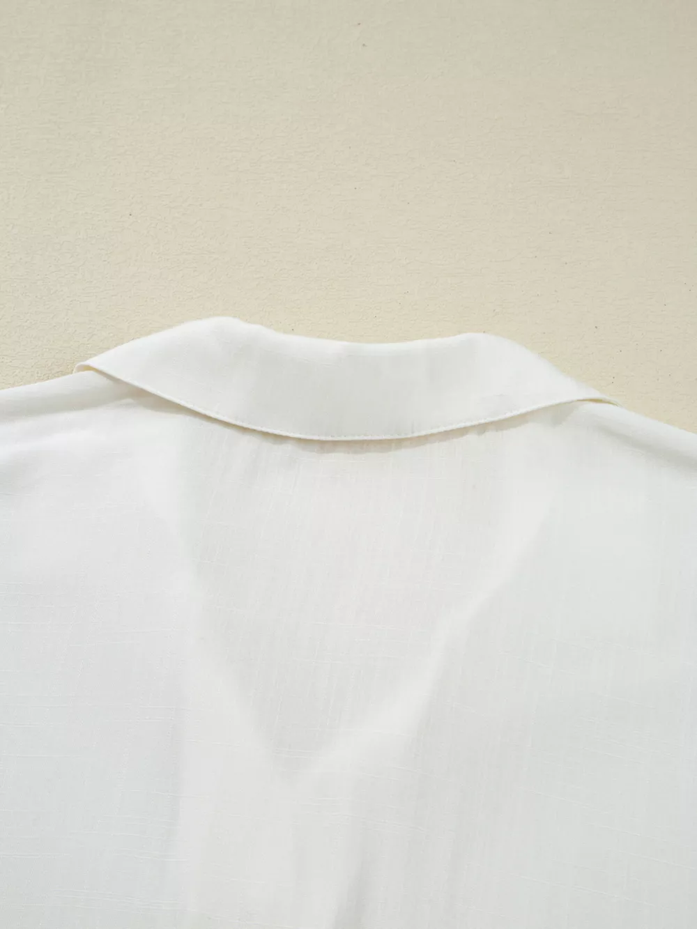 Ruffle Elastic Cuffs Puffy Long Sleeve Button Down Shirt, image 11