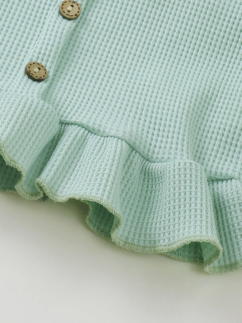 Children's Waffle Knit Tank Top and Bow Shorts Set, image 8