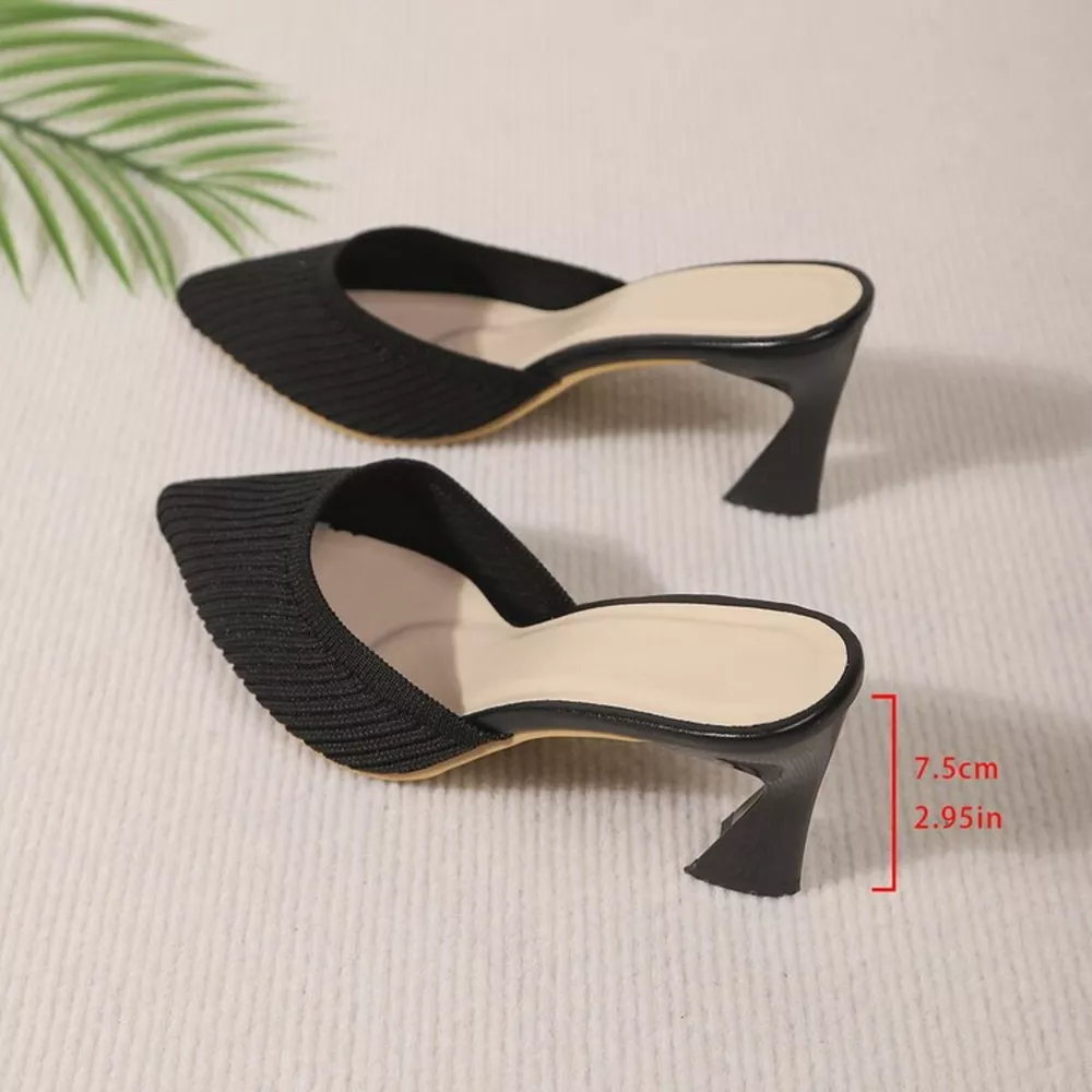 Point Toe Flare Heels Sandals, image 3