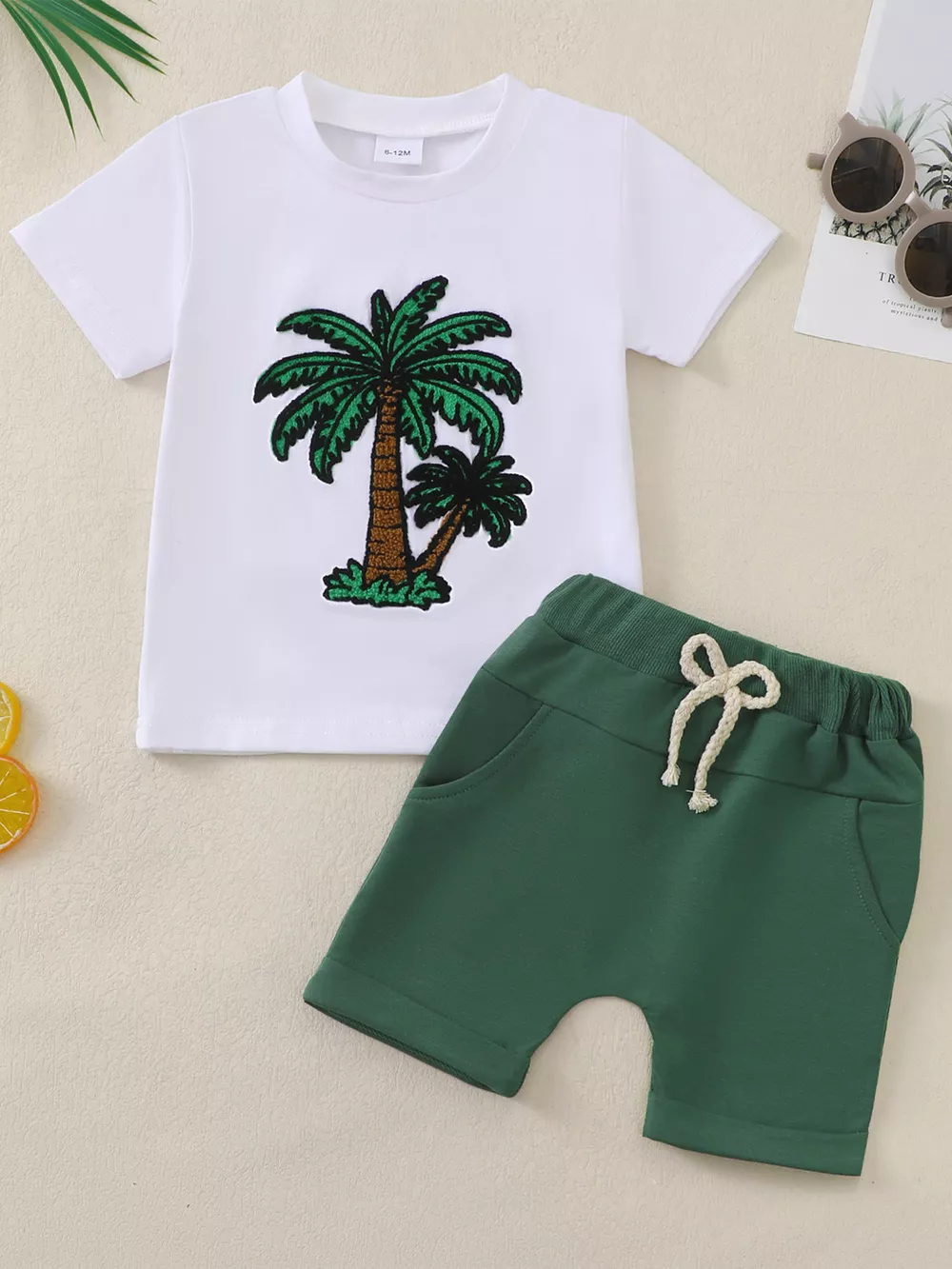 Children's Embroidered T-shirt & Shorts Set, image 3