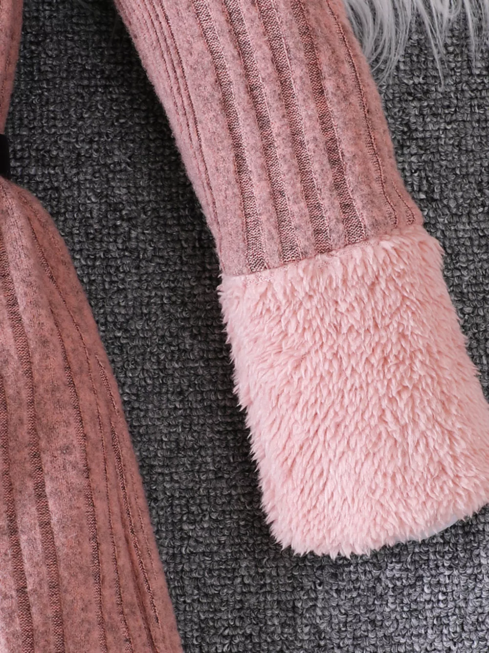 Children's Ribbed Knit Long Sleeve Dress, image 12