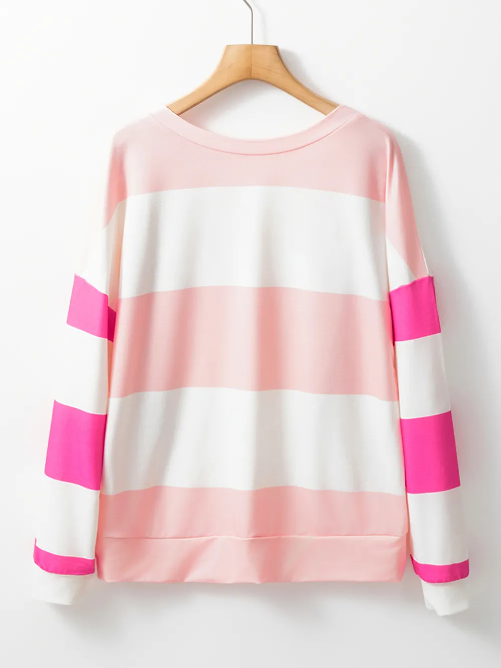 Color Block Drop Shoulder Long Sleeve Top, image 12