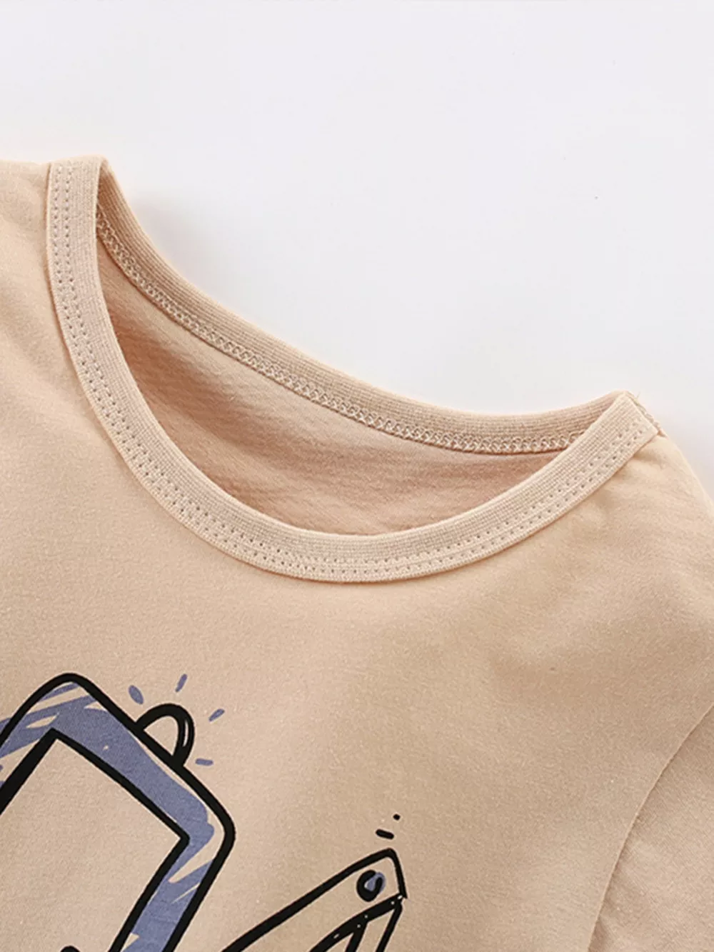 Children's Cartoon Excavator Short Sleeve T-Shirt, image 3