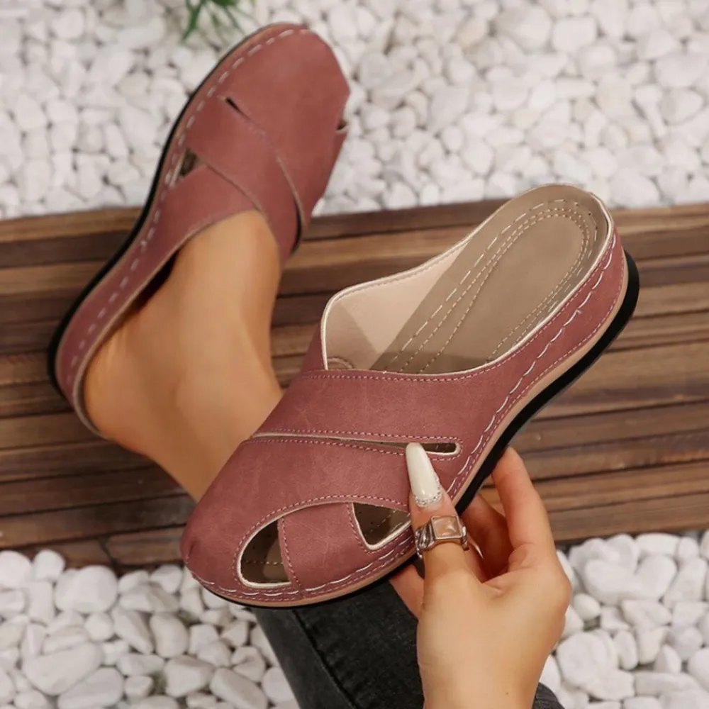 Round Toe Wedge Sandals, image 8