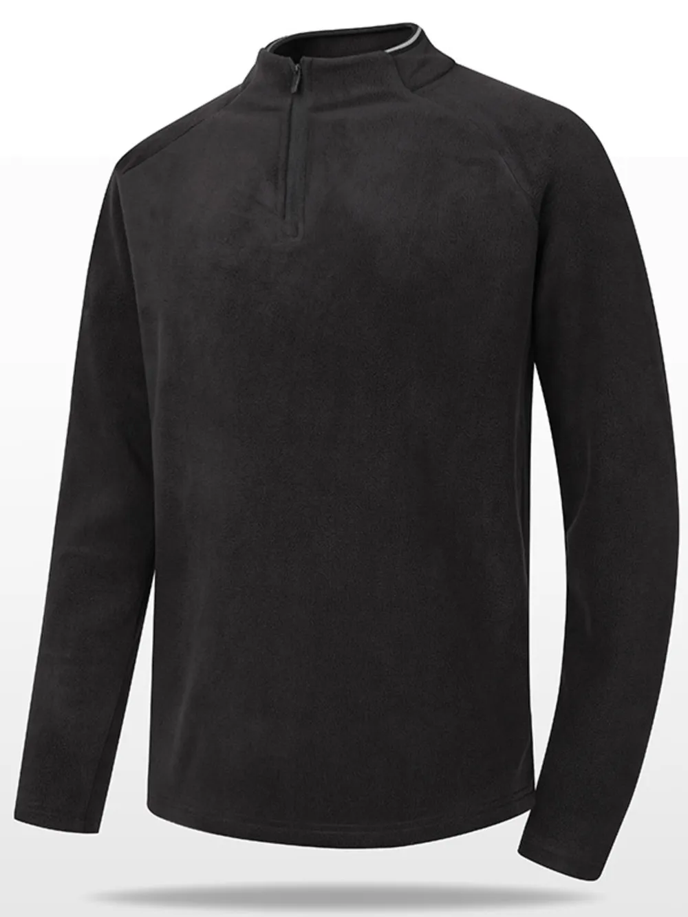 Men's Plus Size Quarter Zip Long Sleeve Sweatshirt