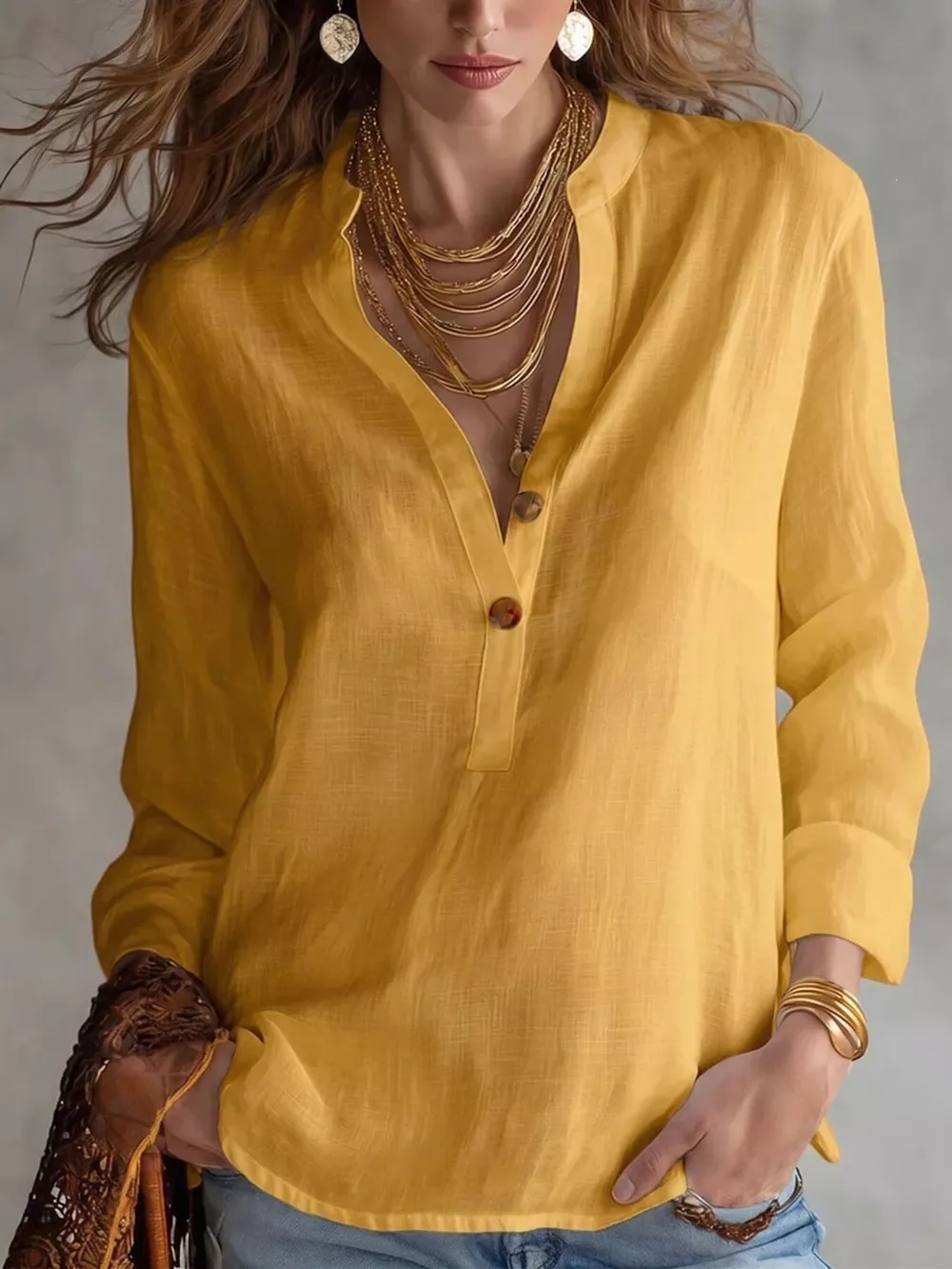Button Detail Long Sleeve Shirt, image 7