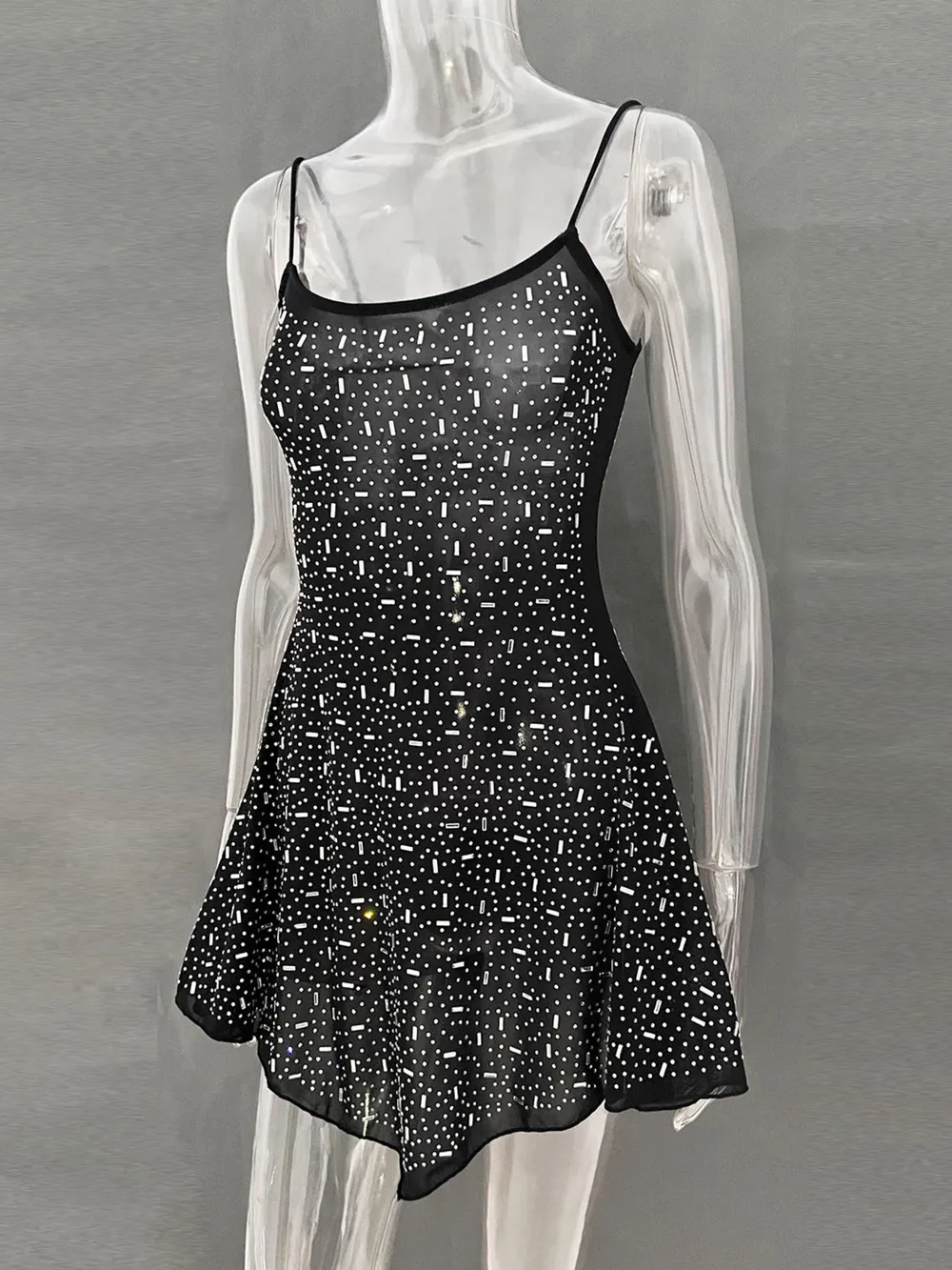 Rhinestone Decor Mini Cami Dress, image 18