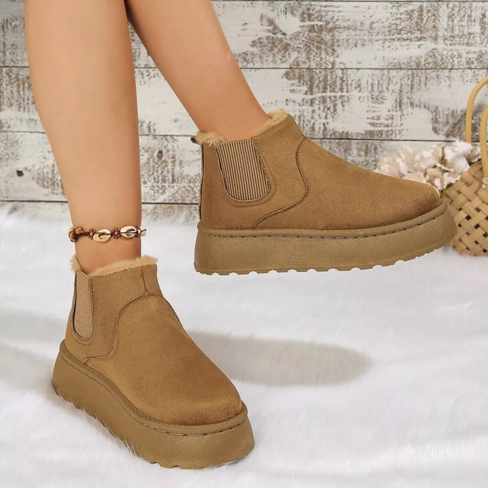 Round Toe Platform Ankle Boots, image 9