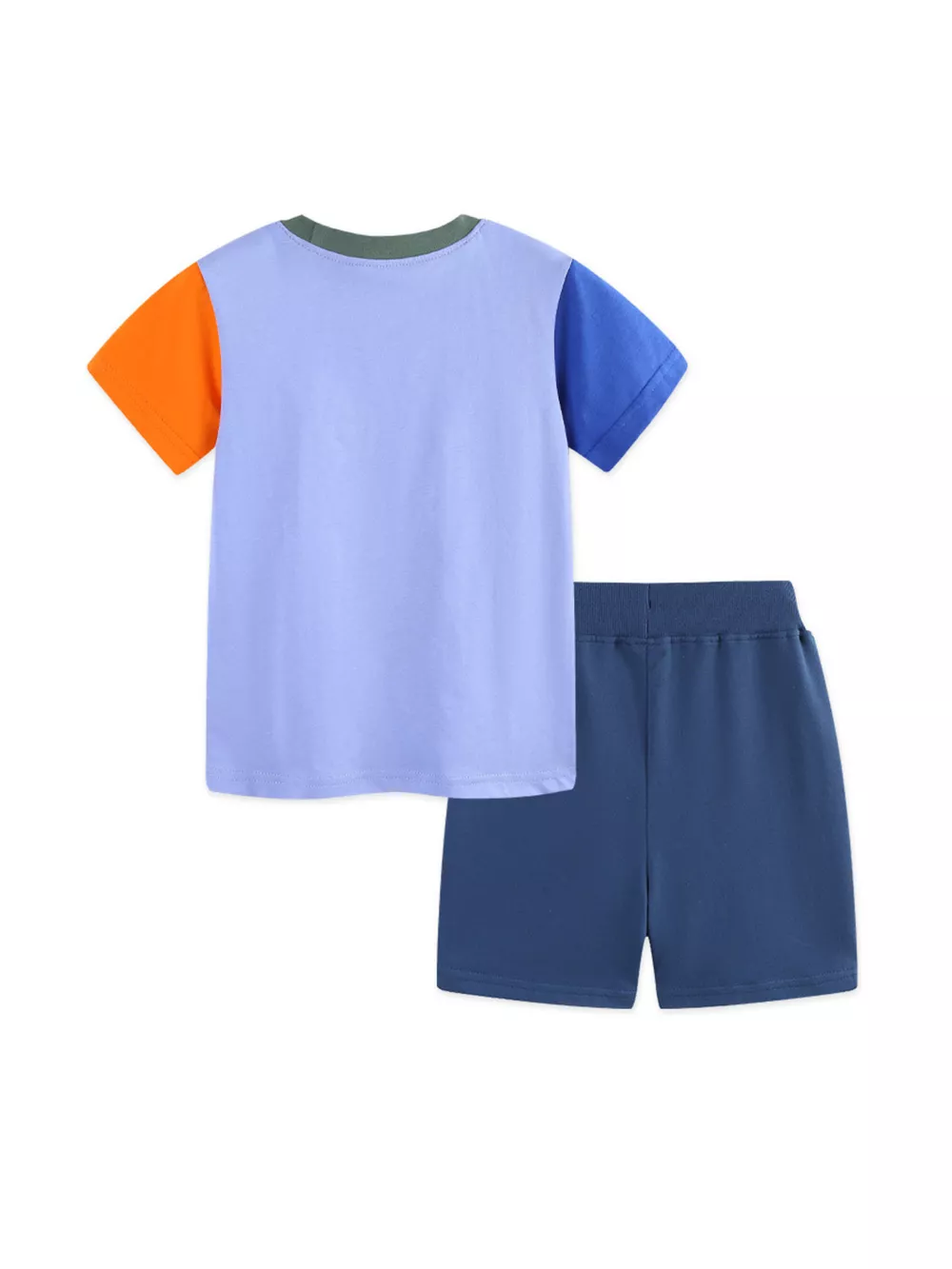 Children's Animal Graphic Color Block Tee and Shorts Set, image 6