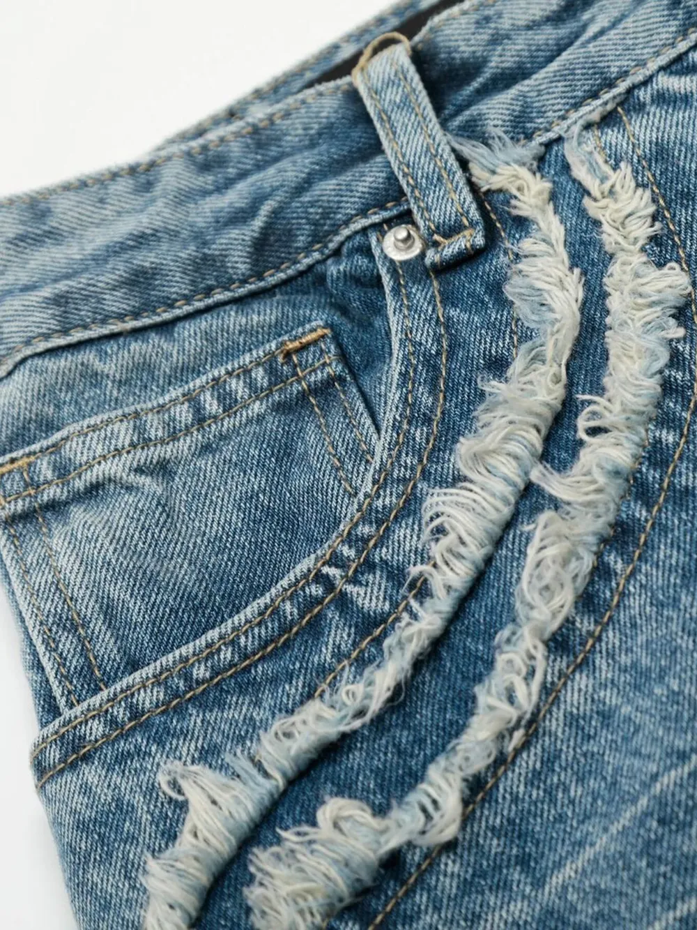 Men's Wide-Leg Vintage Wash Jeans, image 9