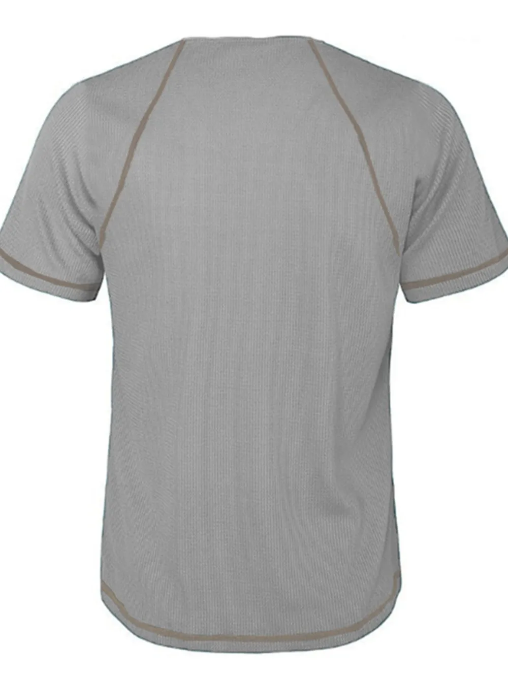 Men's Full Size Button Detail Short Sleeve T-Shirt Plus Size, image 9