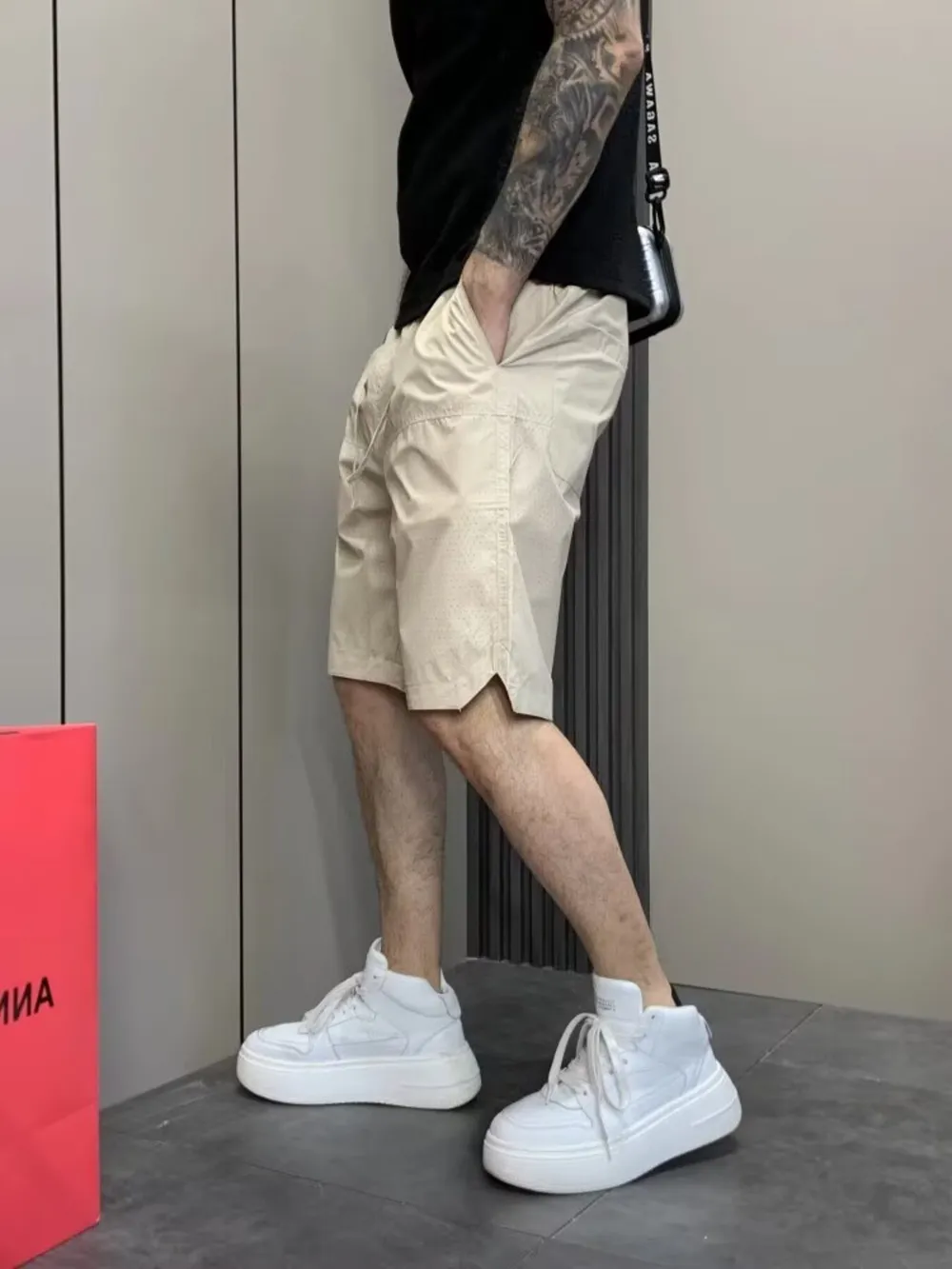 Men's Plus Size Wide Leg Shorts, image 3