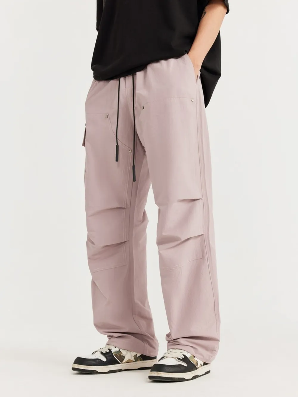 Men's Wide Leg Cargo Pants, image 9
