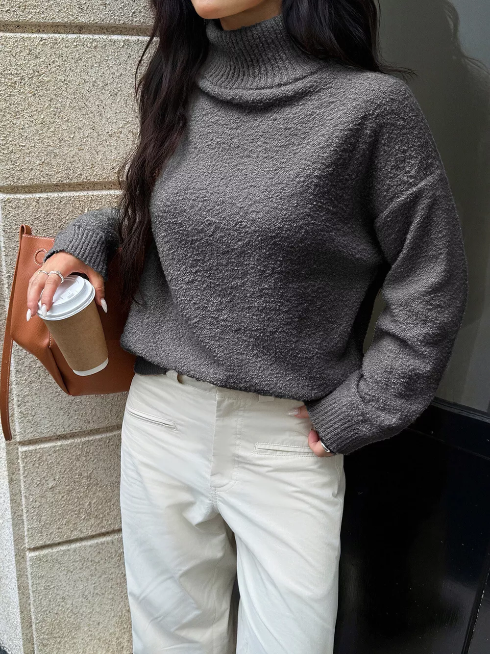 Turtleneck Long Sleeve Sweater, image 7