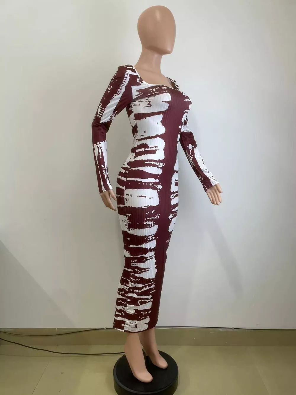 Tie-Dye Long Sleeve Maxi Dress, image 9