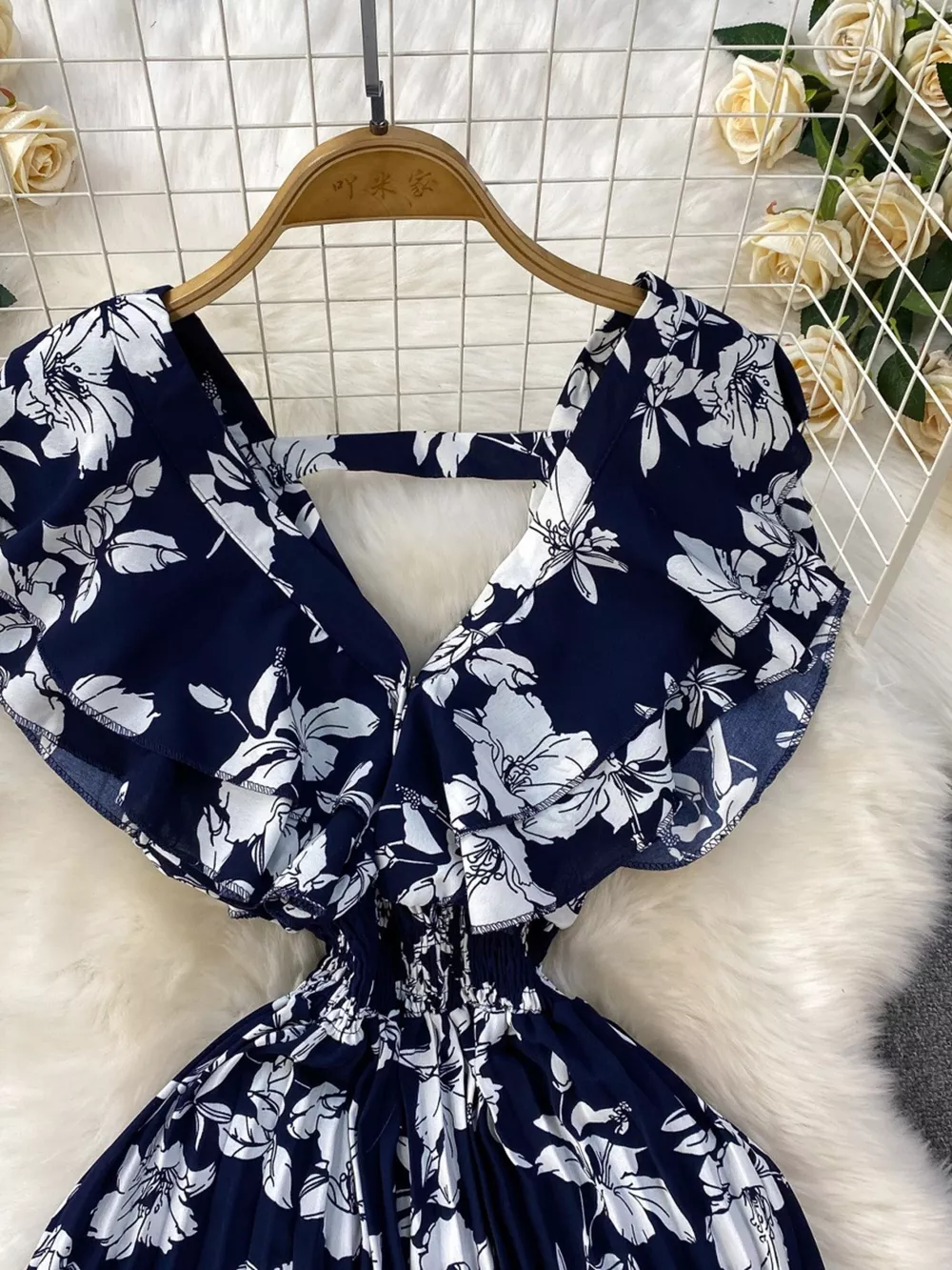 Floral Print Wide Leg Pleated Jumpsuit, image 21
