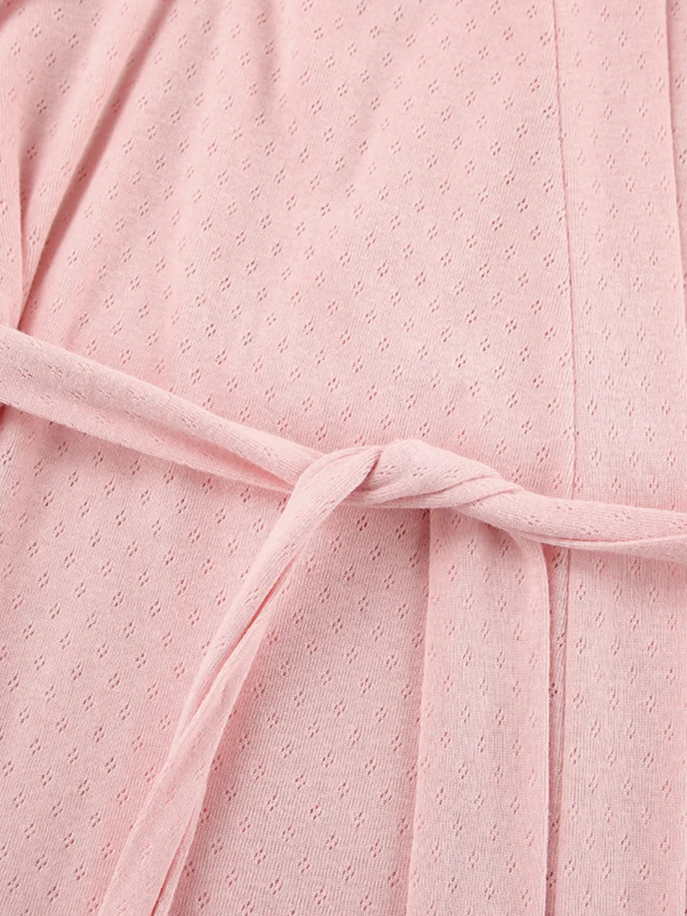 Tie Waist Kimono Sleeve Lounge Nightgown, image 4