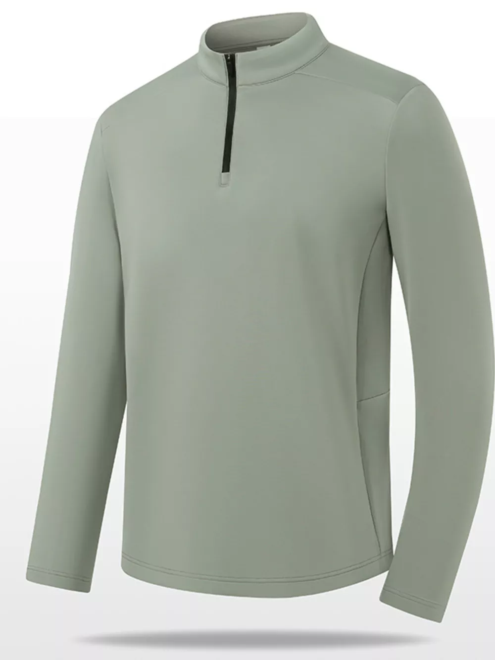 Men's Plus Size Quarter-Zip Long Sleeve Sweatshirt, image 4