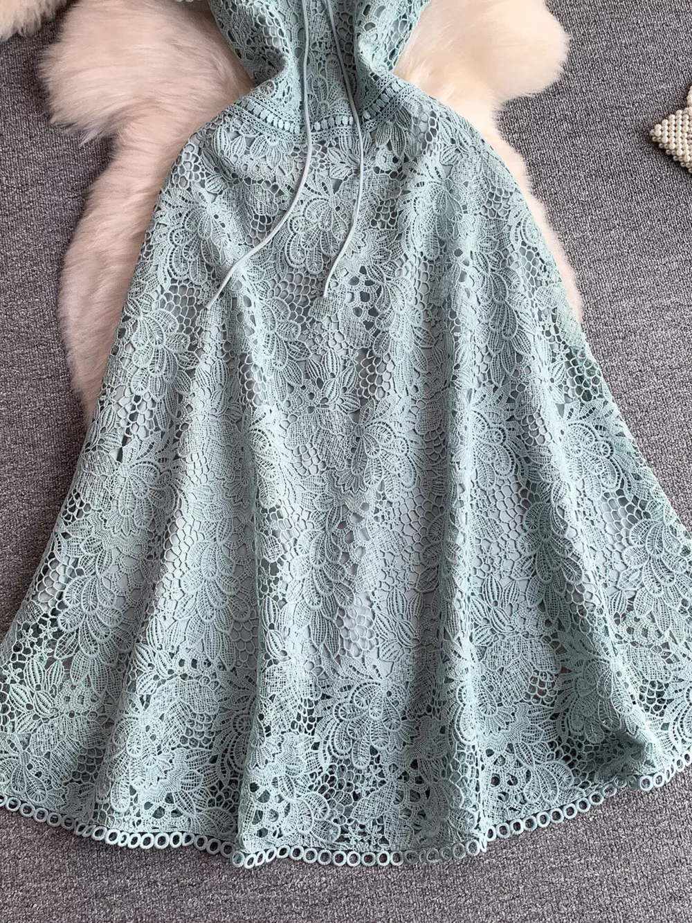 Lace Sleeveless A-Line Dress, image 19