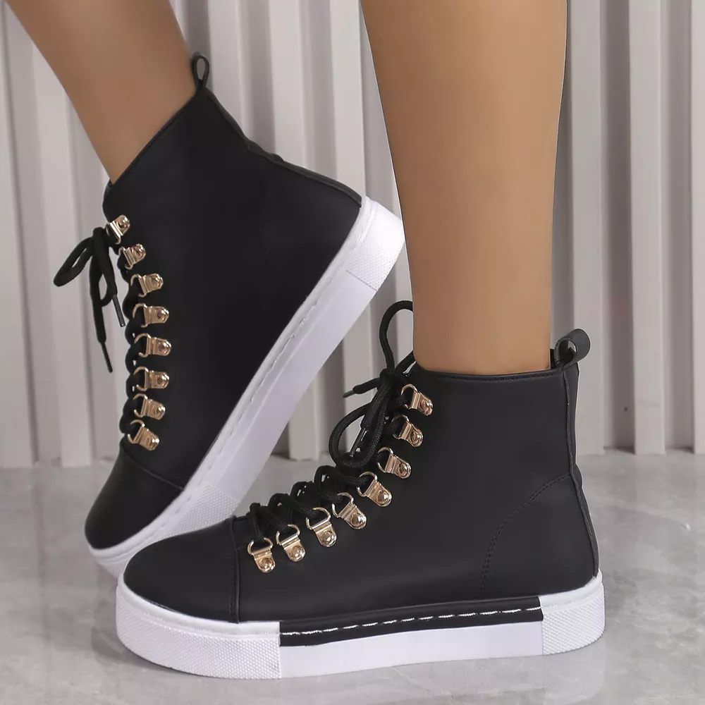 Lace-Up Platform Sneakers, image 3