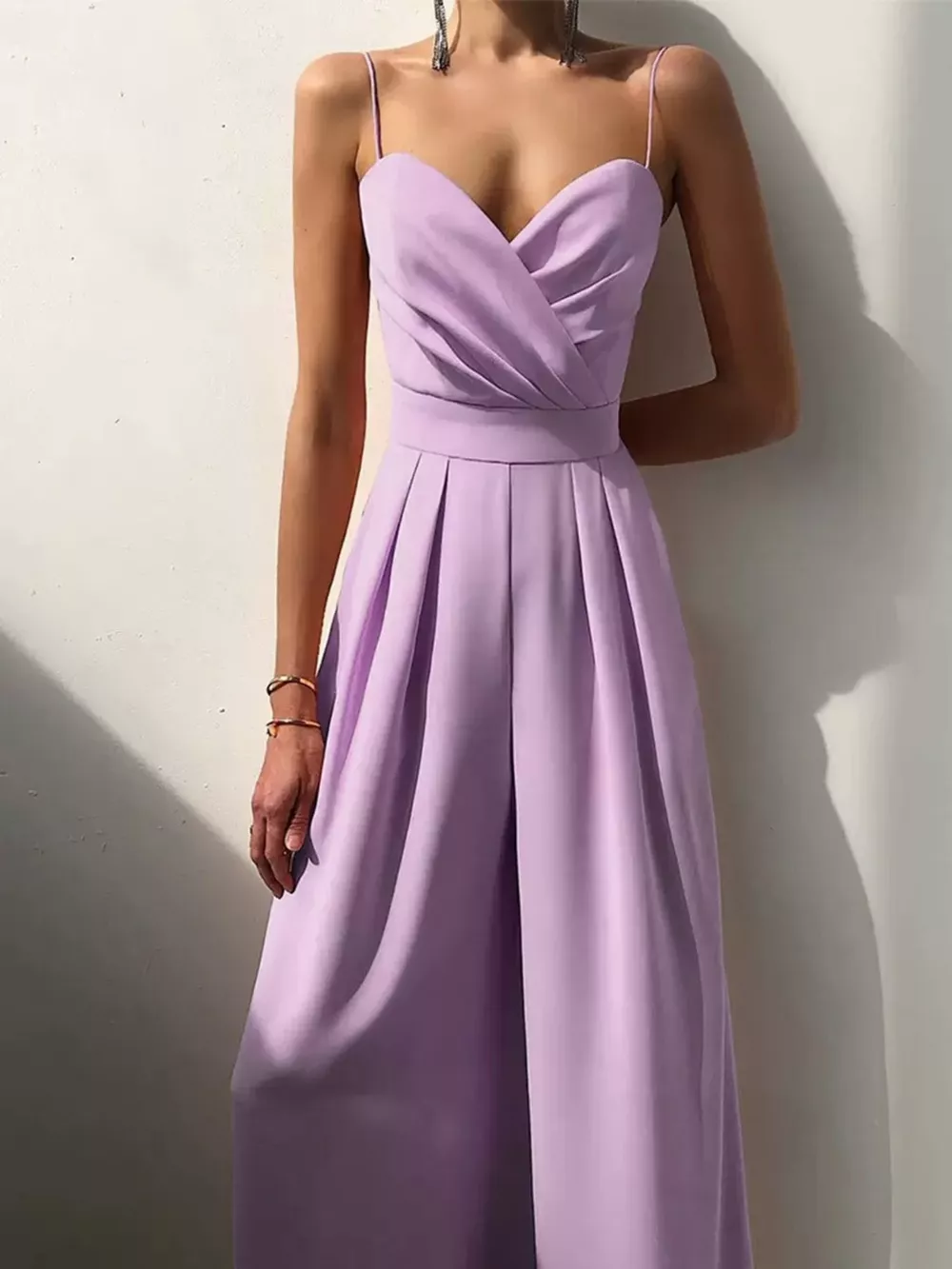 Full Size Spaghetti Strap Wide Leg Jumpsuit Plus Size, image 16