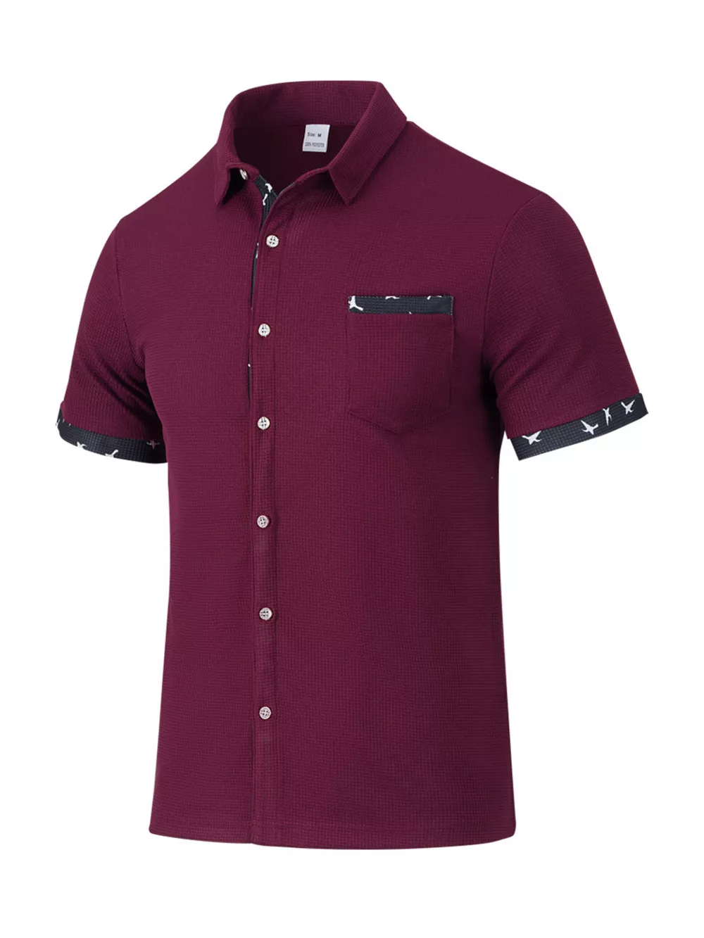 Men's Full Size Casual Button Up Short Sleeve Shirt Plus Size, image 9