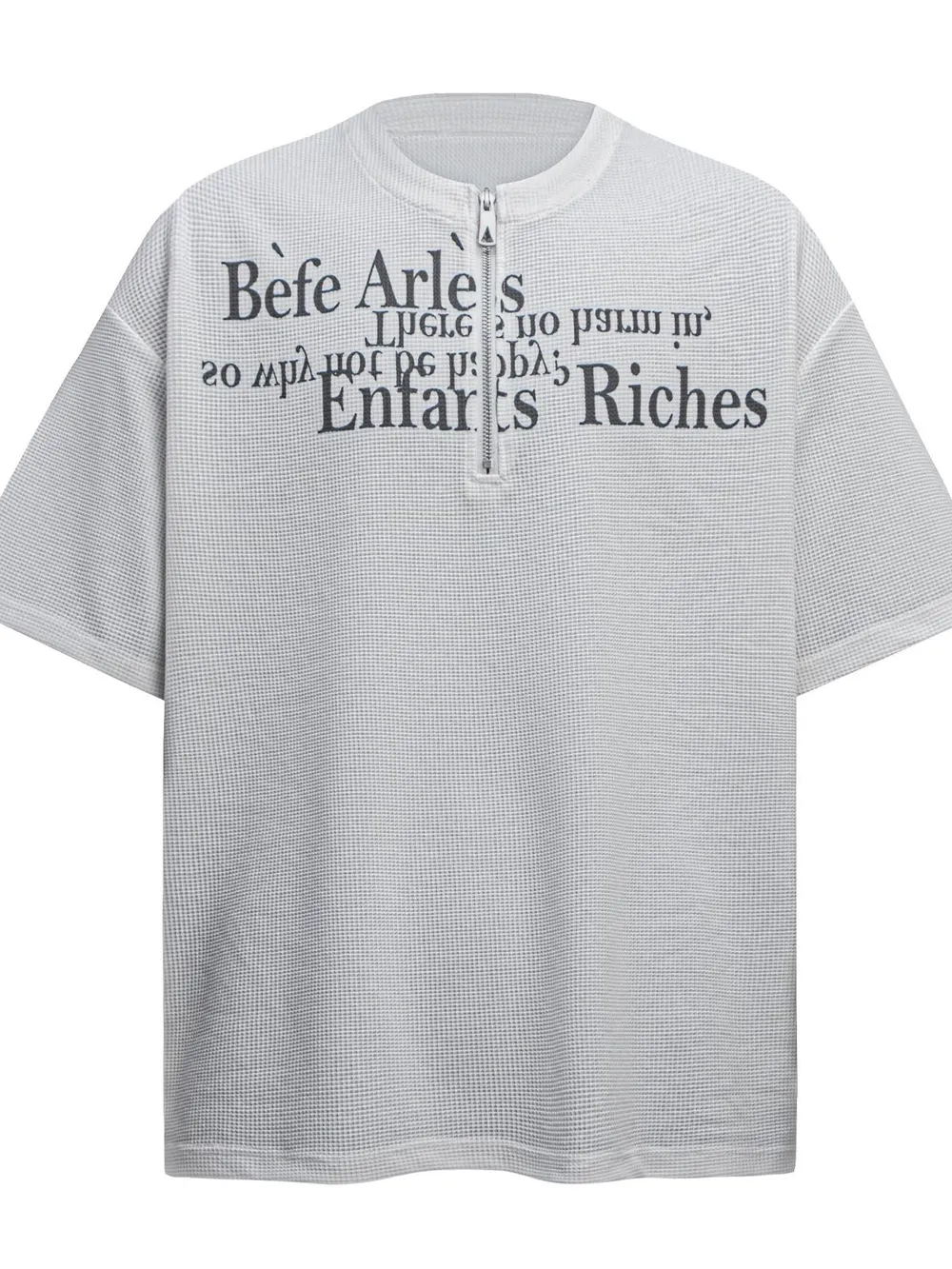 Men's Letter Quarter Zip Short Sleeve T-Shirt, image 4