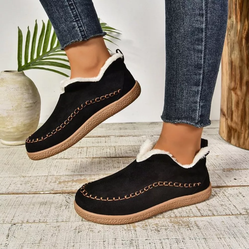 Round Toe Sherpa-Lined Slip-Ons, image 4