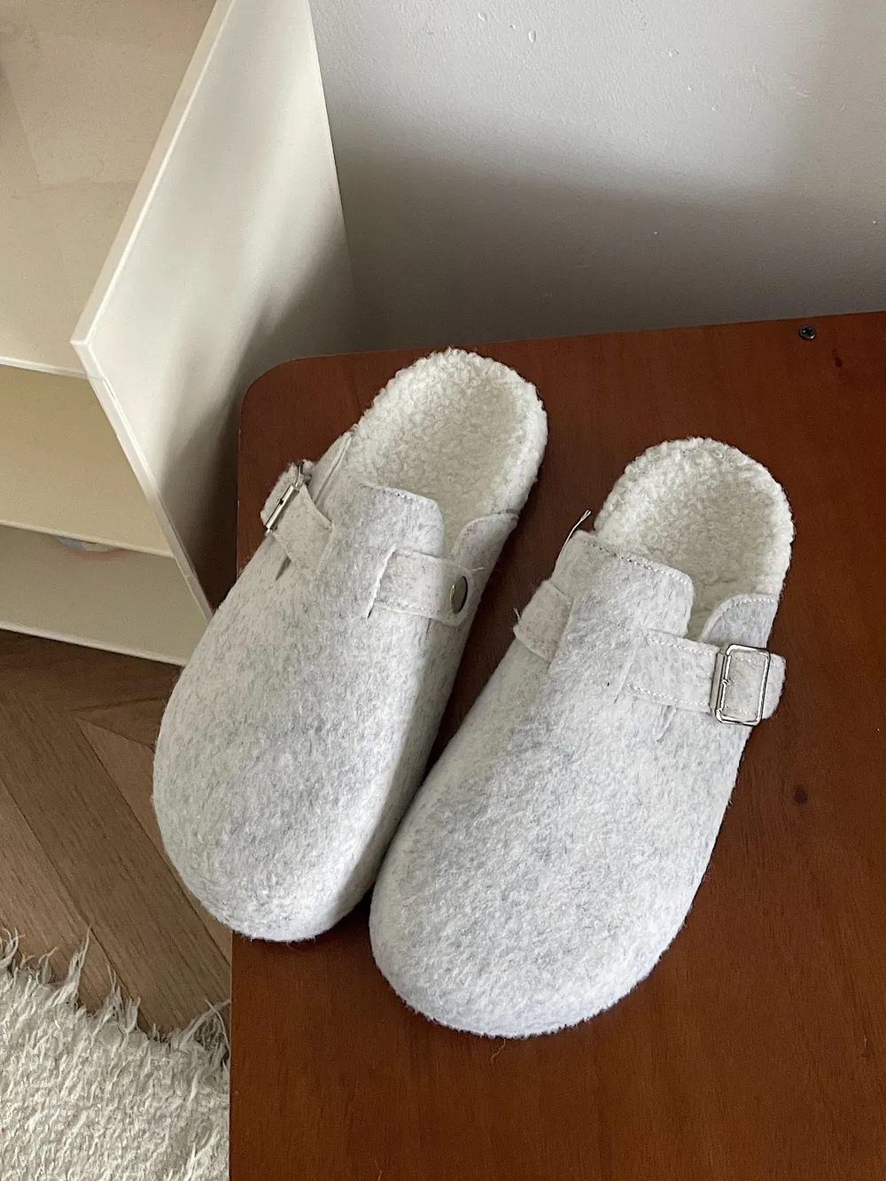 Cozy Plush Buckle Detail Slip-Ons, image 2