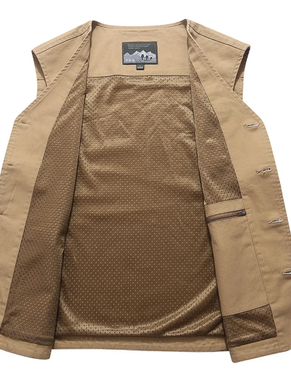 Men's Plus Size Button Up Vest, image 4