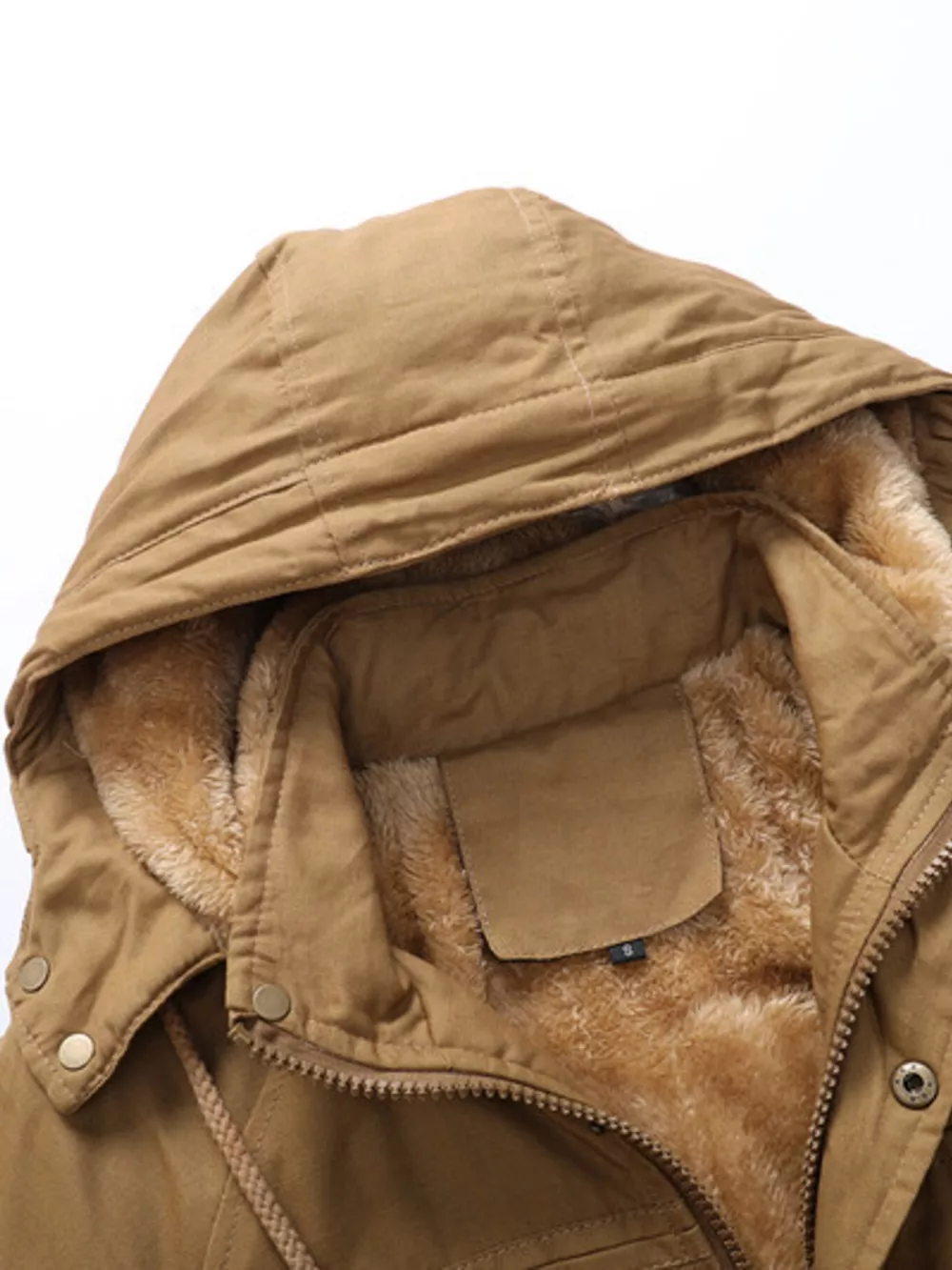 Men's Full Size Warm Hooded Winter Parka Jacket Plus Size, image 7