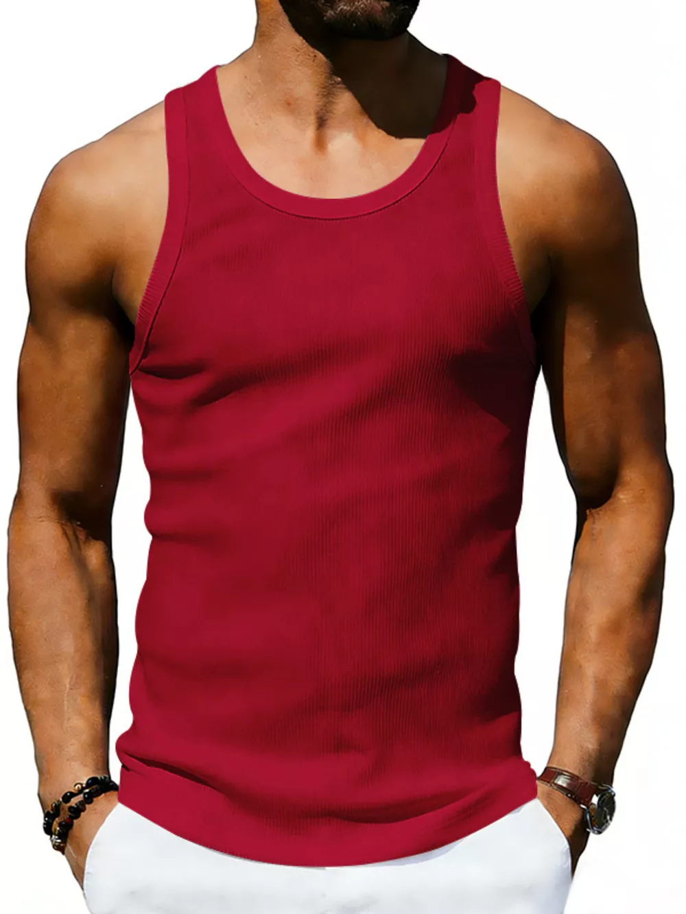 Men's Full Size Round Neck Tank Plus Size, image 10