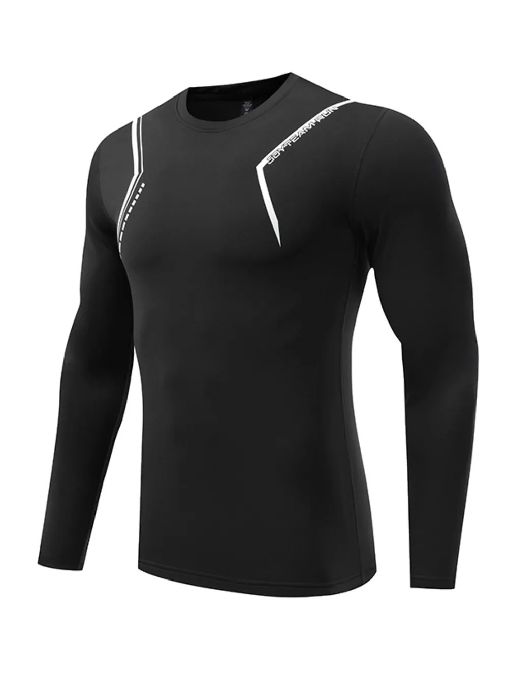 Men's Full Size Round Neck Long Sleeve Active T-Shirt Plus Size, image 2