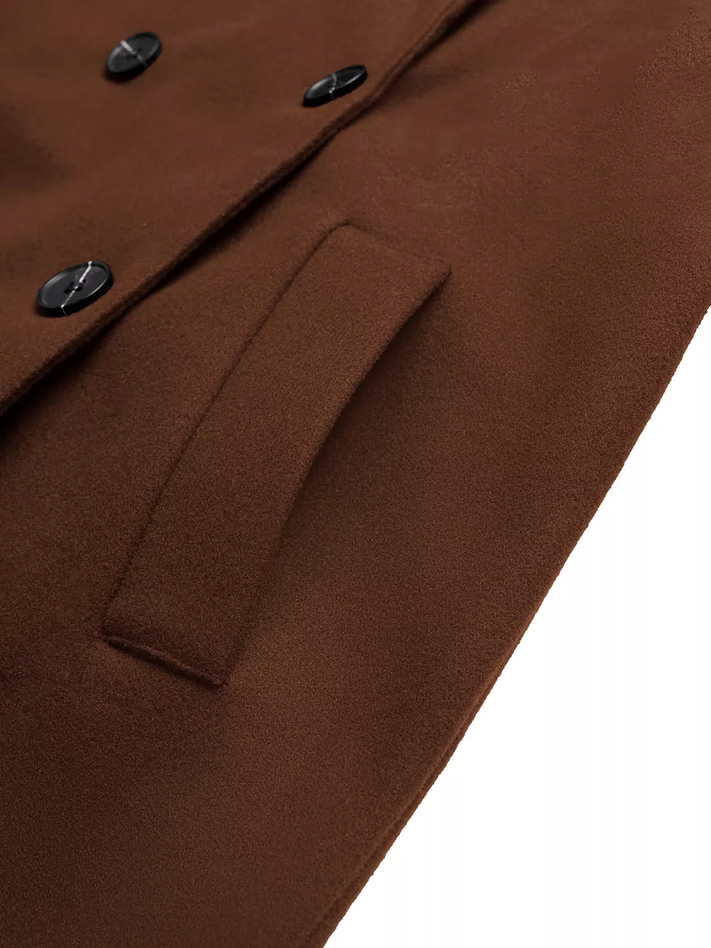 Lapel Collar Belted Wool Blend Coat, image 3