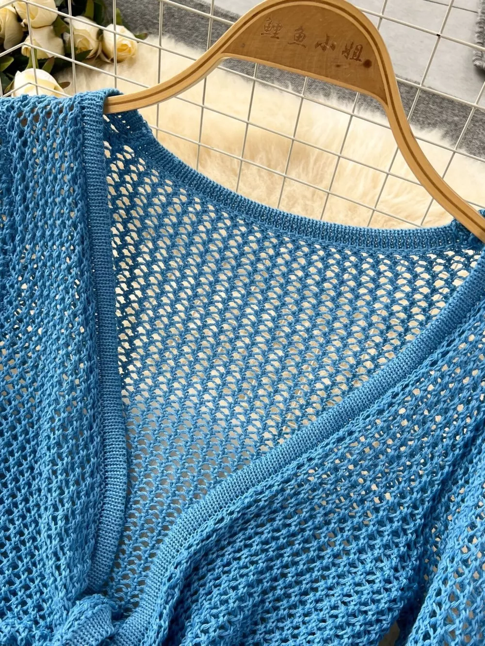 Knitted Crop Top and Slit Skirt Set, image 10