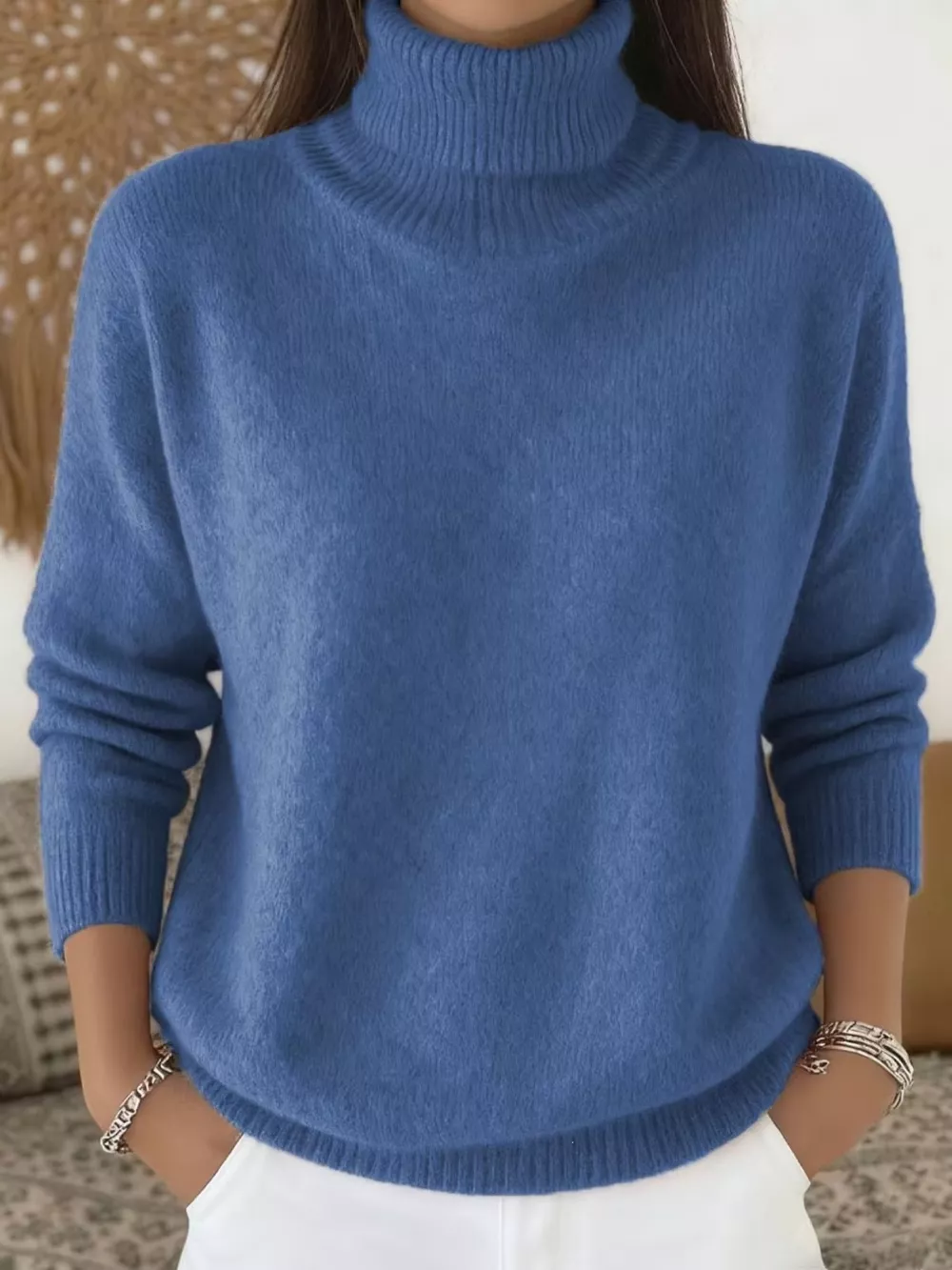Turtleneck Long Sleeve Sweater, image 3