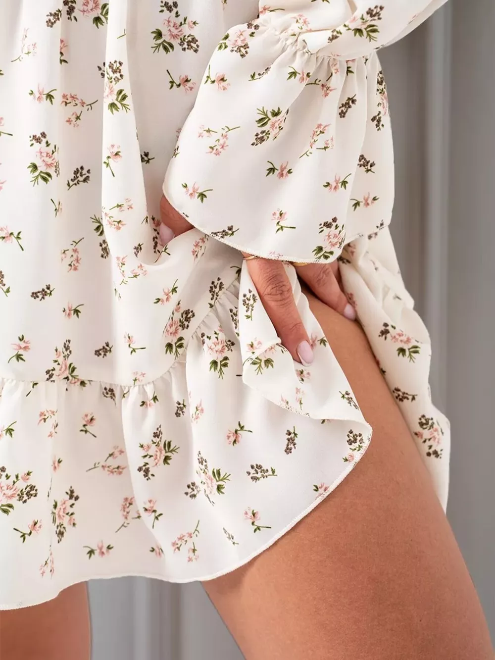 Off-Shoulder Floral Print Ruffle Dress, image 7
