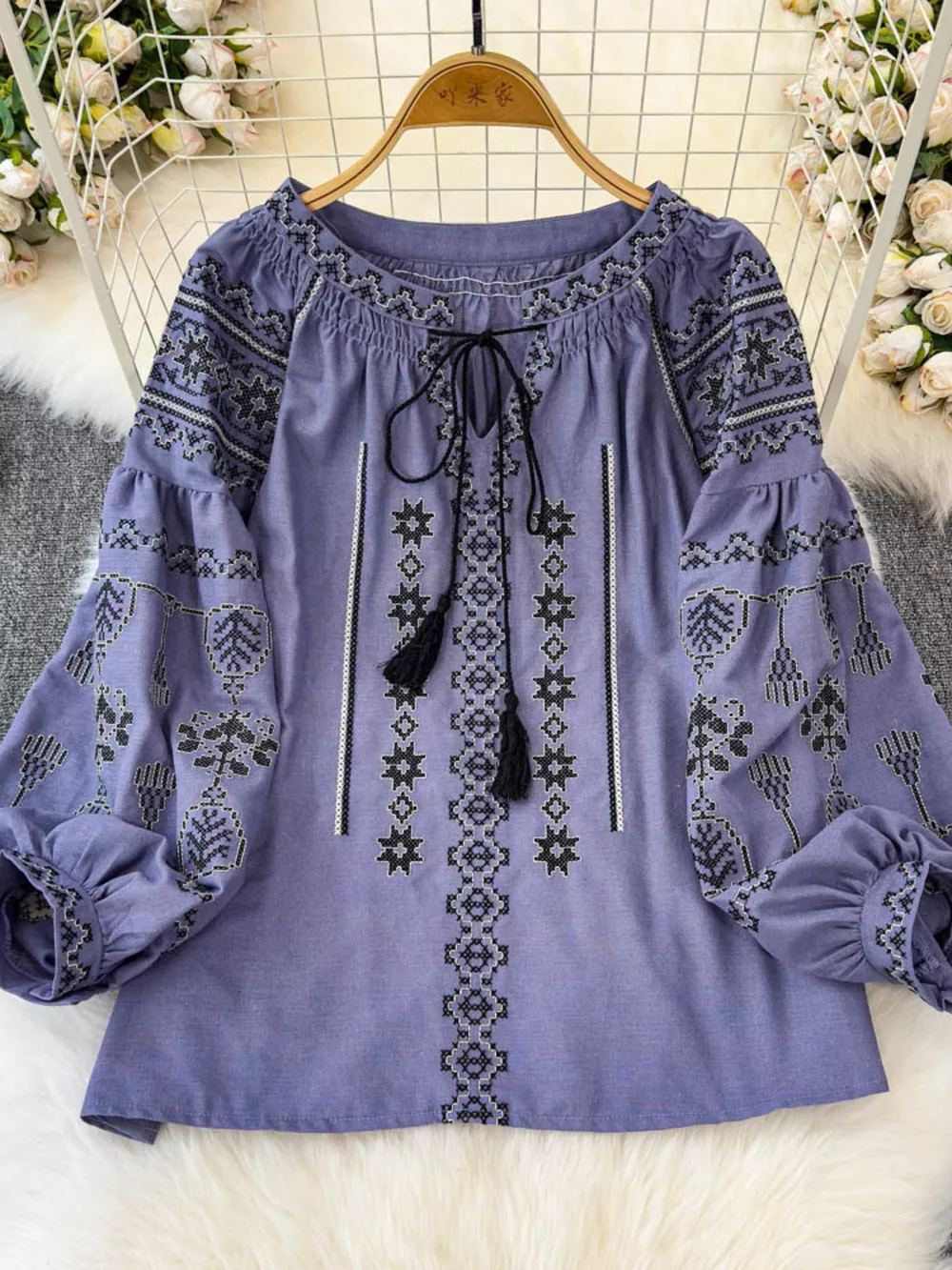 Tie Neck Long Sleeve Blouse, image 15