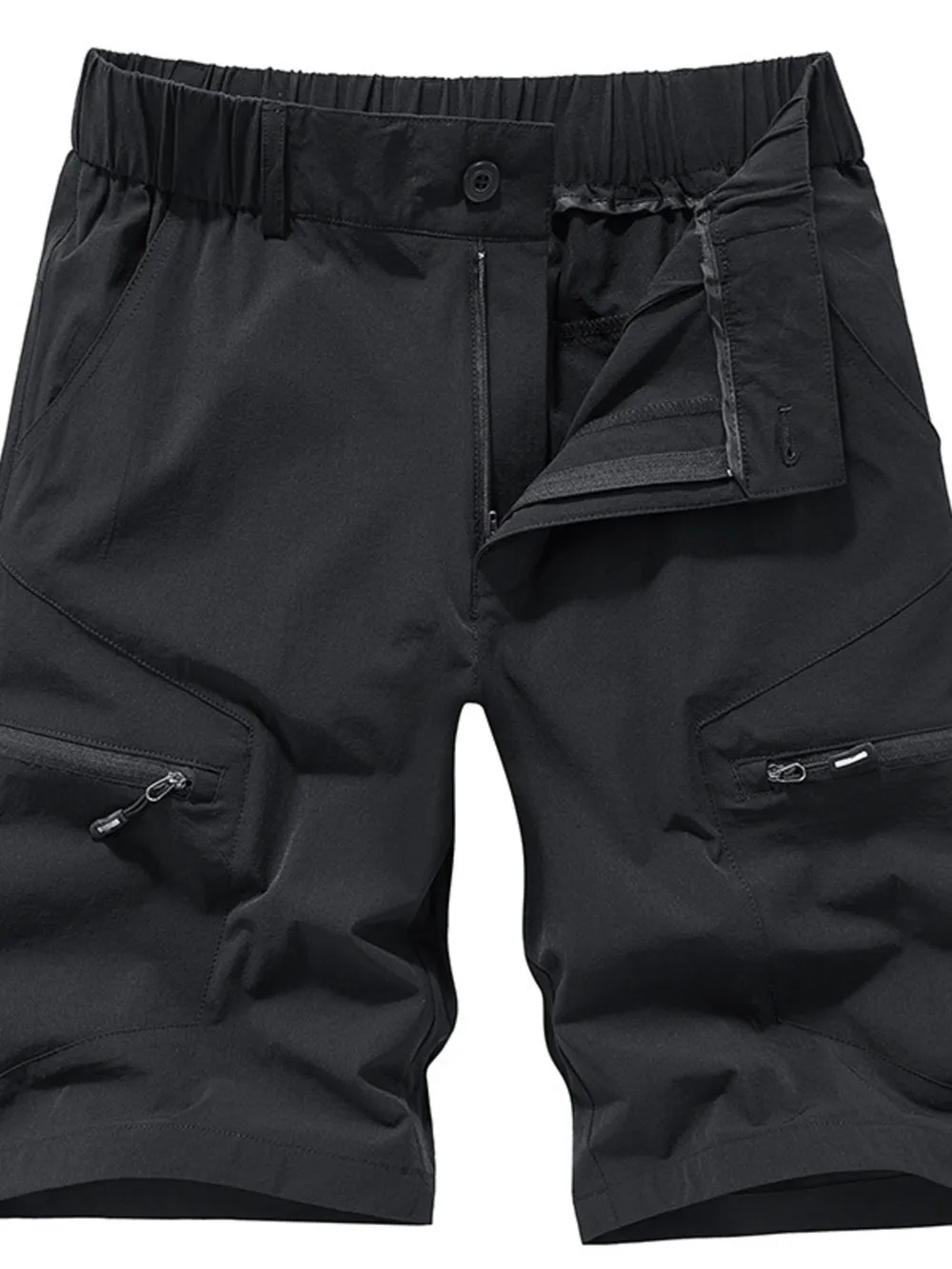 Men's Plus Size Zipper Pocket Outdoor Shorts, image 4