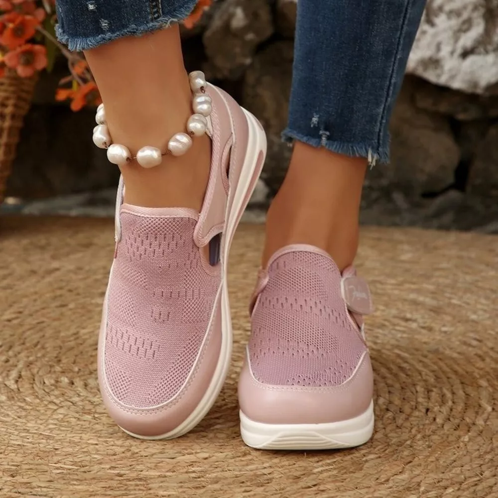 Breathable Mesh Wedge Sneakers, image 13
