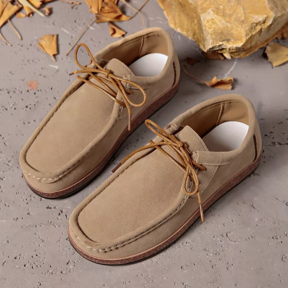 Round Toe Lace Up Loafers, image 2