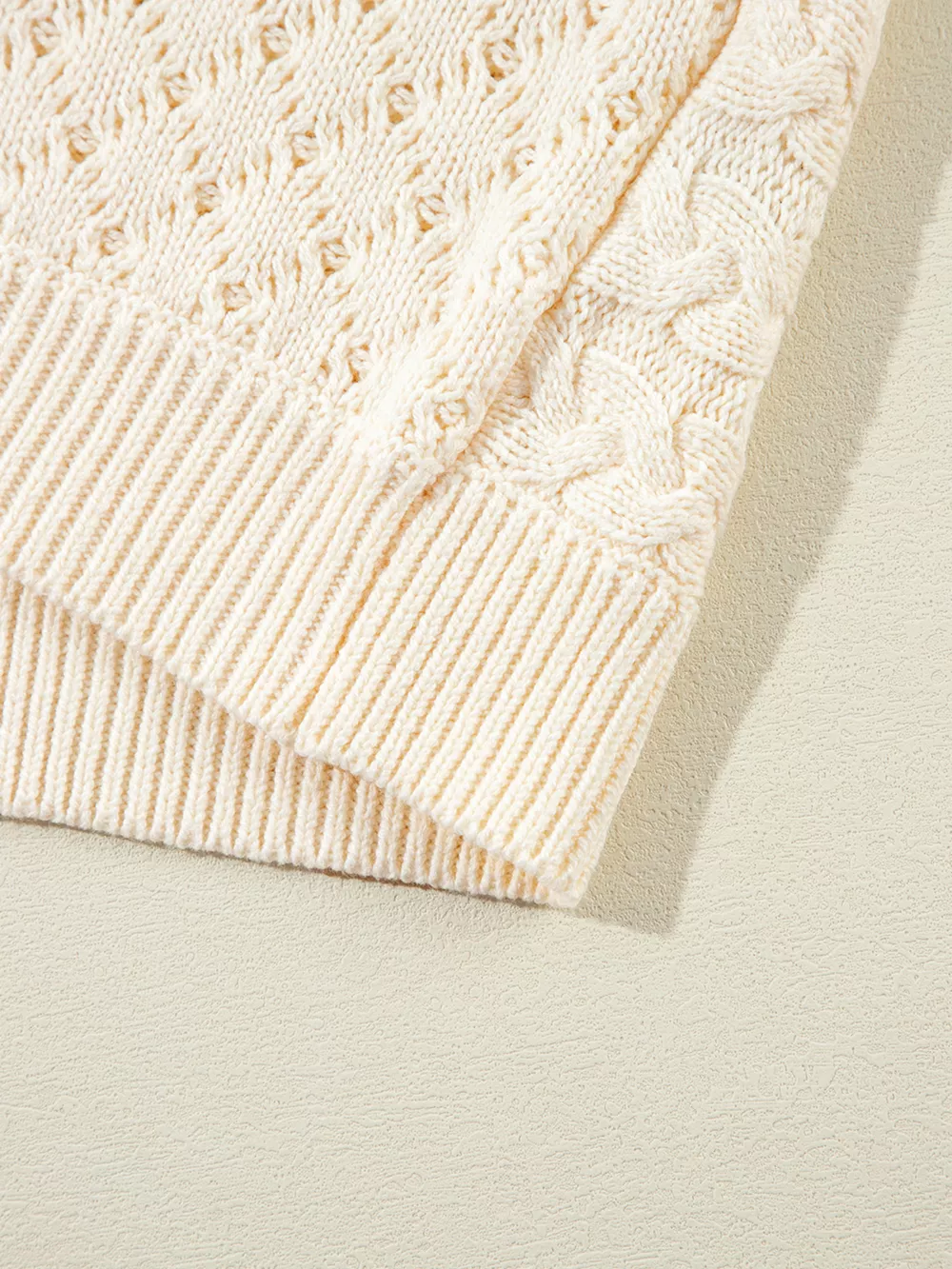 Cable Knit Dolman Sweater Vest, image 4