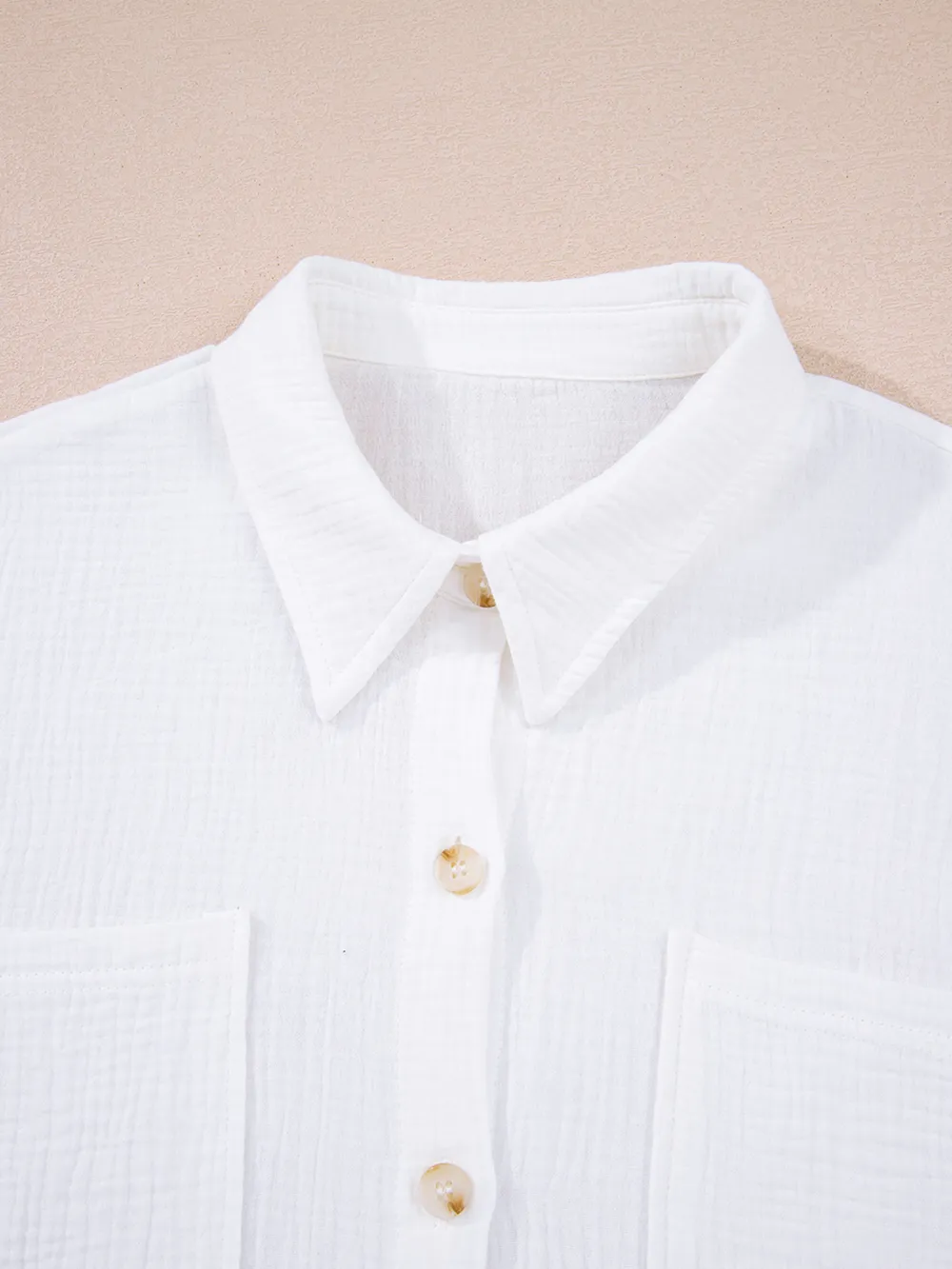 Lace Sleeve Button Down Shirt, image 3