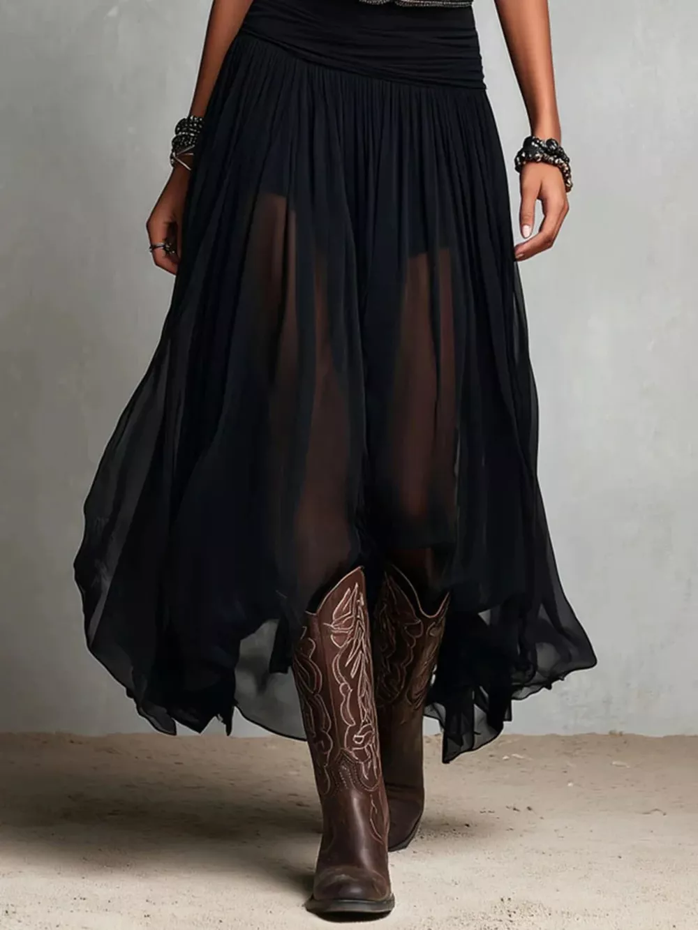 Full Size Scoop Neck Sleeveless Maxi Dress Plus Size, image 6