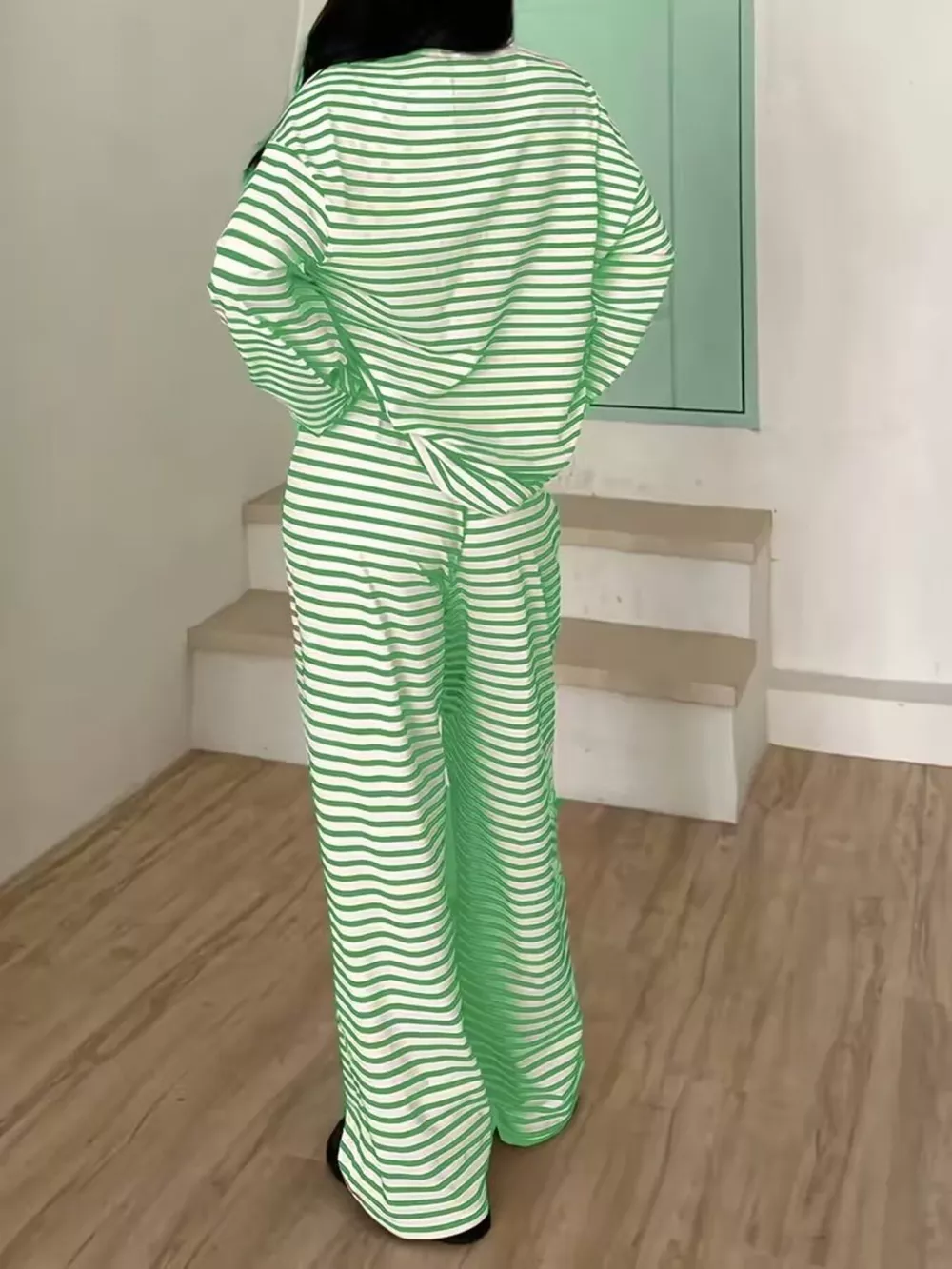 Striped Long Sleeve Top and Pants Set, image 6